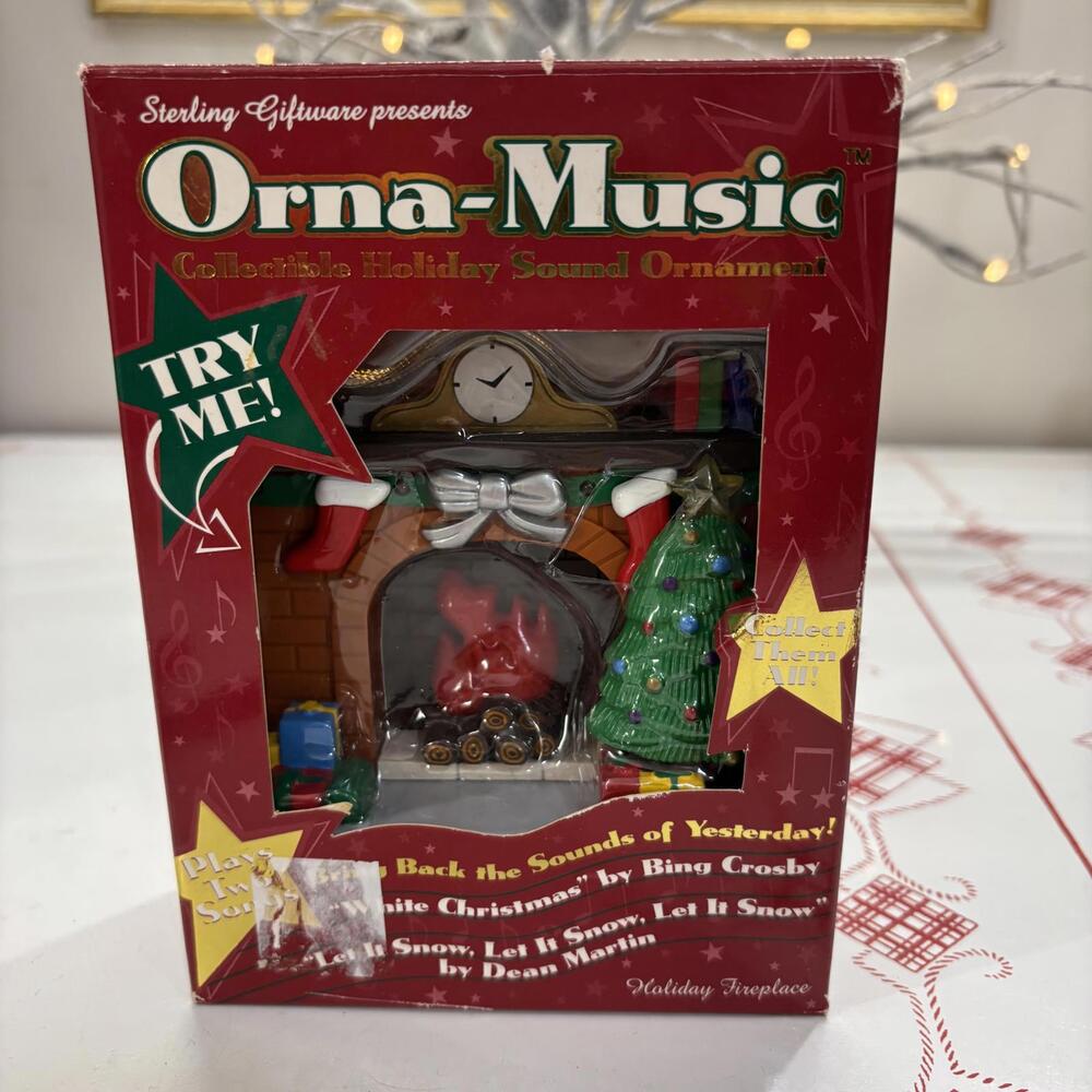 Vtg 90s Orna-Music “white Christmas” & “let it snow” ornament